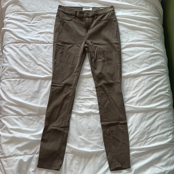 Olive Green Jeggings - 26 - Picture 2 of 4